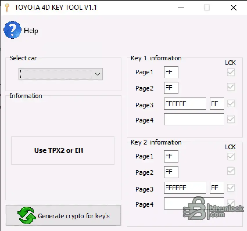 Toyota 4D Key Tool — ремонт IMMO и генерация ключей 1.2 — скриншот 1