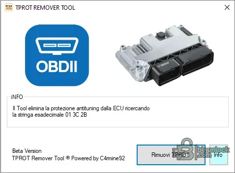 TPROT Remover Tool — редактор сигнатур защиты бинарных файлов ECU 1.0.0.0 — скриншот 1