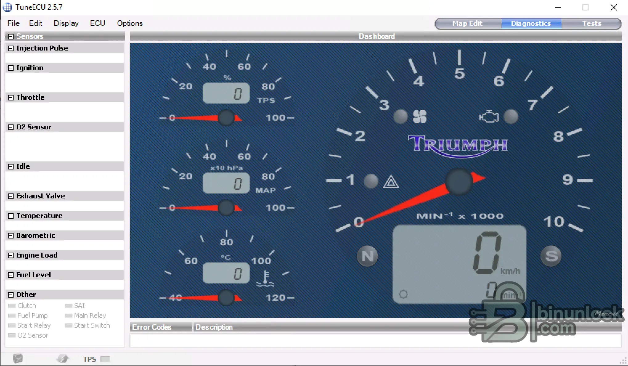 TuneECU — тюнинг-комплект для Triumph, Aprilia, KTM 2.5.9 — скриншот 2