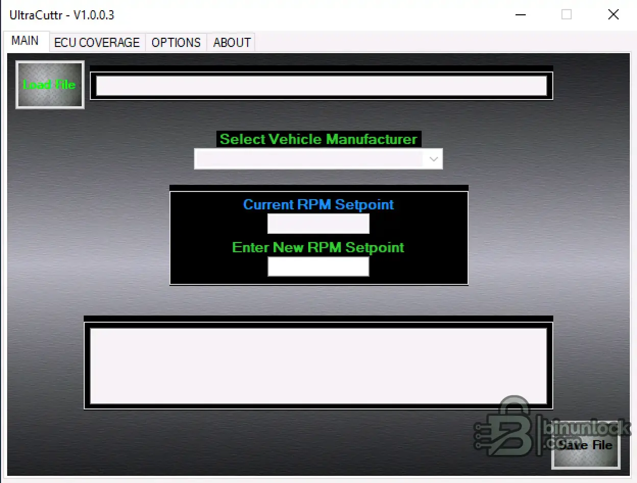 UltraCuttr — редактор отсечки RPM для файлов ECU 1.0.0.3 — скриншот 1