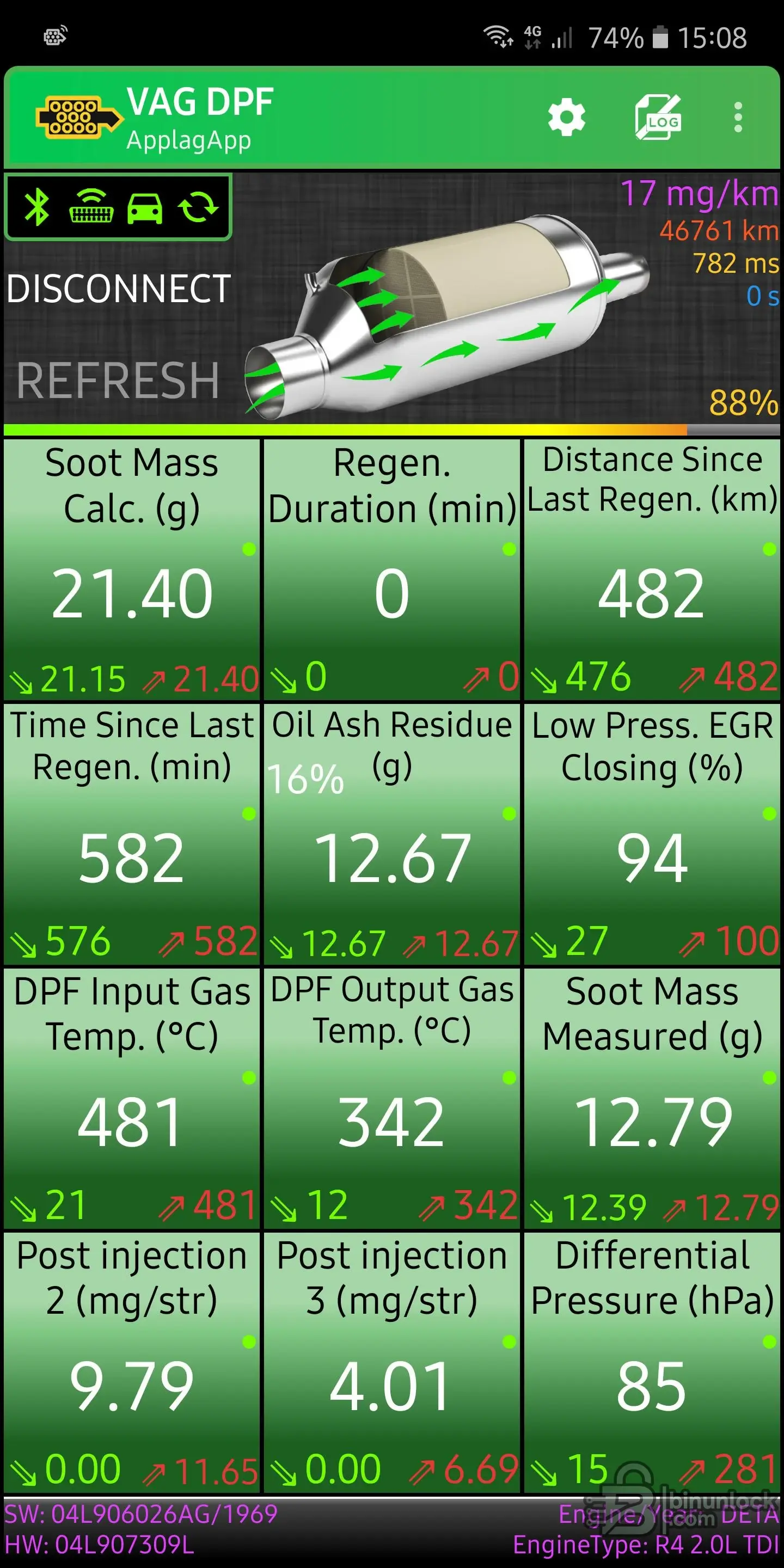 VAG DPF — монитор сажевого фильтра для VAG 3.40.12 — скриншот 3