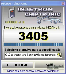 VW Decode — калькулятор кода иммобилайзера Injetron Megamos 1.0 — скриншот 1