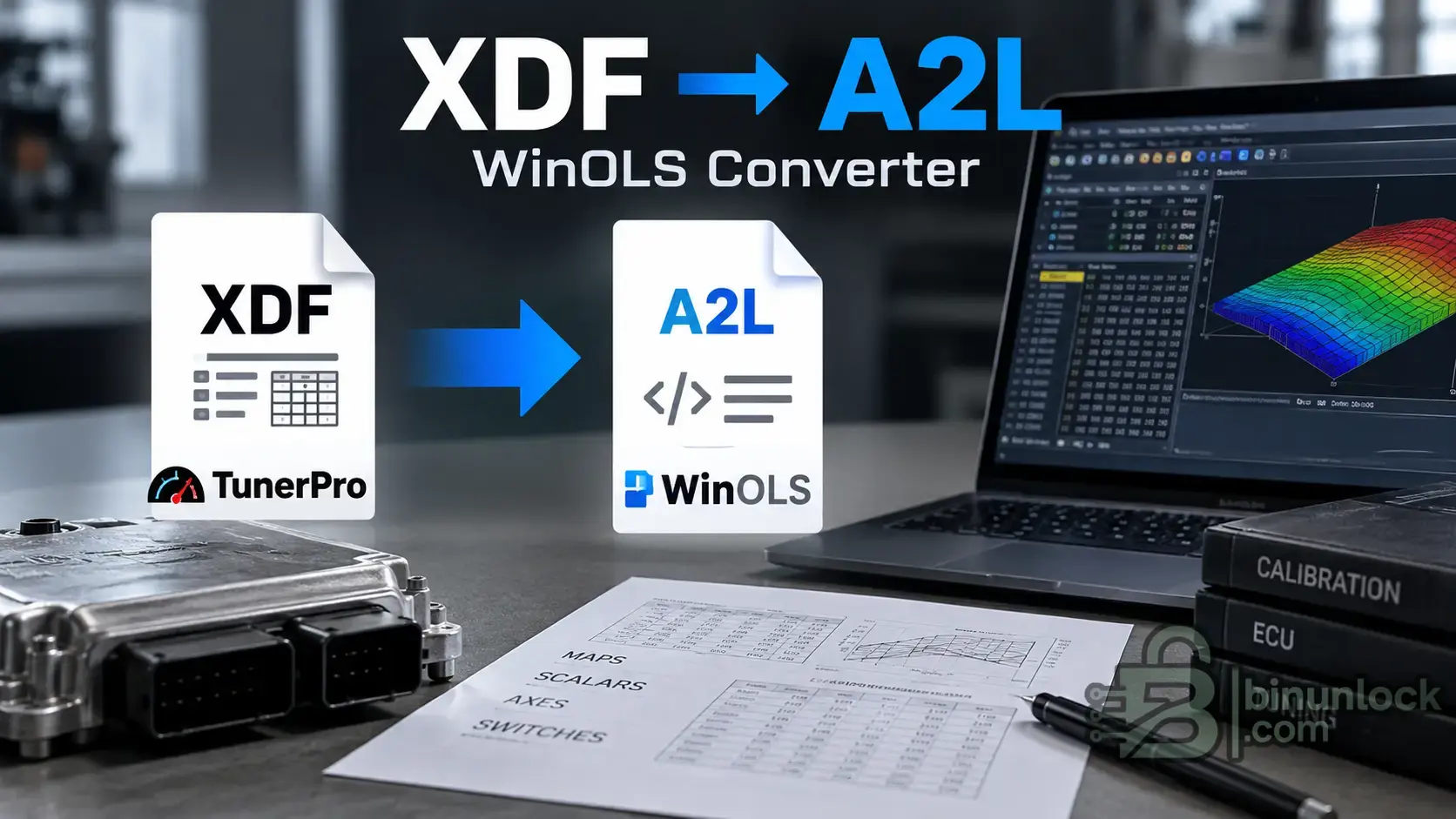 Конвертер XDF в A2L WinOLS — инструмент преобразования карт TunerPro 3.1.2 — скриншот 1