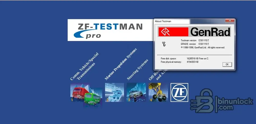 ZF Testman Pro — OEM-диагностический пакет ZF для трансмиссий и систем 10.5 — скриншот 1