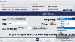 CAS2 2K79X Editor reader screen