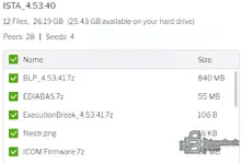 ISTA 4.53.40 file screen