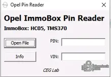 Opel ImmoBox Pin Reader (HC05, TMS370)