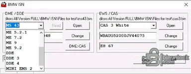 BMW ISN Editor — DME/DDE ↔ EWS/CAS Synchronization & ISN/VIN Management MS43, ME9.x, DDE3–4, CAS2/3