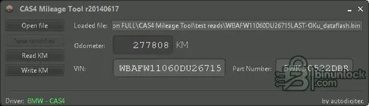 CAS4 Mileage Tool — CAS4 Odometer/VIN Viewer & DataFlash Editor