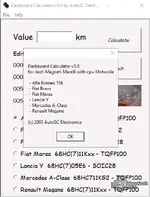 Dashboard Calculator (Magneti Marelli, Motorola 68HC7xx) — инструмент для одометра и EEPROM 1.0 — скриншот 2