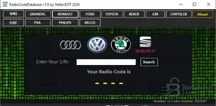 RadioCodeDatabase — Multi-brand Car Radio Code Suite