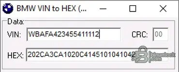 BMW VIN to HEX Toolkit — VIN→HEX Converter + BMW ID ECU Utility