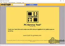 Hyster PC Service Tool — Forklift Diagnostics and Programming