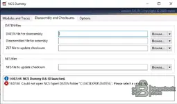 NCS Dummy 0.6.10 coding screen