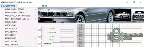 BMW Immo ID Editor ECU Immobiliser Tool