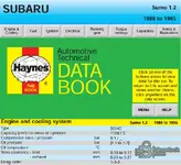 Haynes Automotive Technical Databook — технические сервисные данные по нескольким маркам — скриншот 5