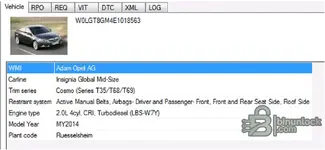 VCAP Interpreter for GM Opel SPS Controller Analysis