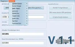 BMW Cluster Mileage Tool language menu displaying support for multiple global regions and 31 languages