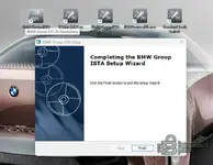 BMW ISTA 4.61.40 Standalone setup wizard completed with diagnostic software shortcuts